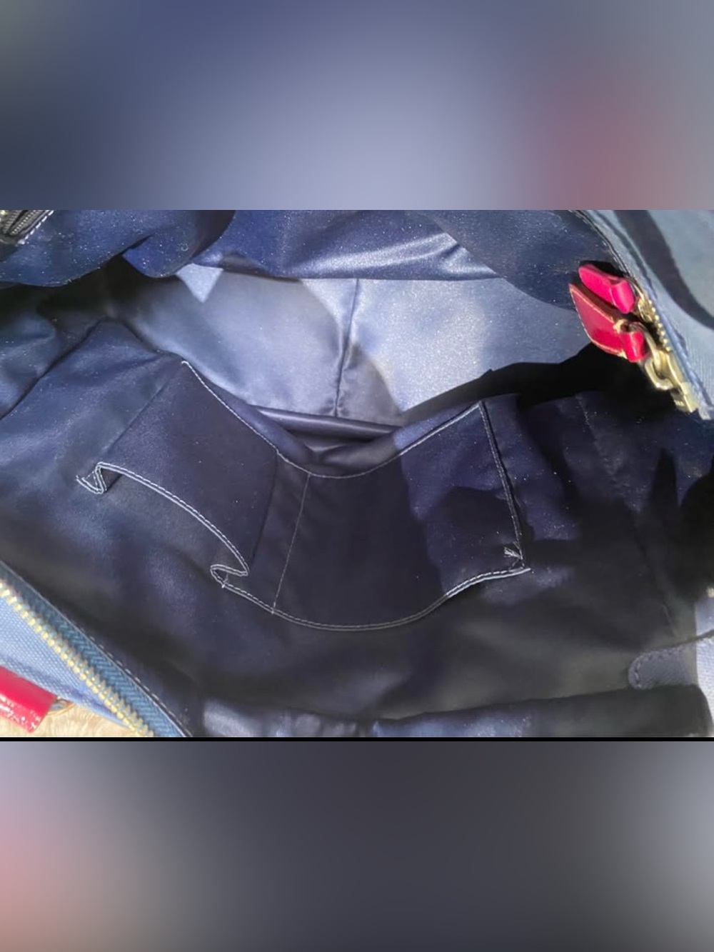 Coach Pink and navy blue laura tote bag - Picture 6 of 10